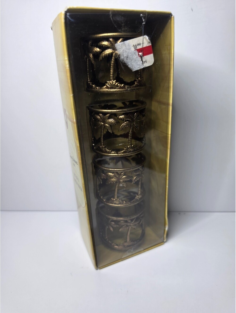 Tommy Bahama Palm Tree Metal Napkin Rings set of 4